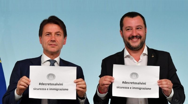 Conte e Salvini approvazione Decreto sicurezza 2018